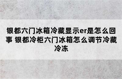 银都六门冰箱冷藏显示er是怎么回事 银都冷柜六门冰箱怎么调节冷藏冷冻